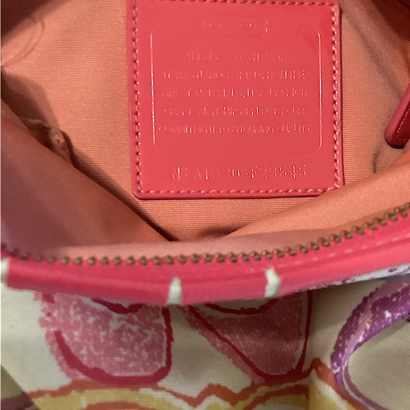 Coach Signature Design Logo shoulder bag, Pink Multicolor - Picture 5 of 6